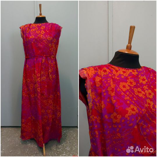 Платье коктейльное туника маркизет р.50-52 1980 гг