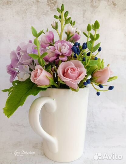 Продаю интерьерную композицию из холодного фарфора