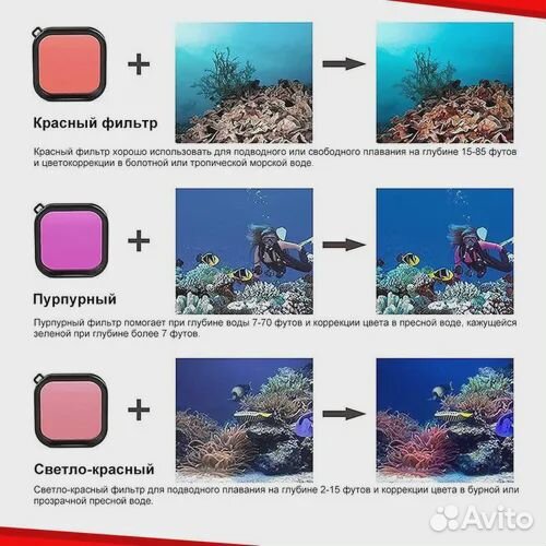 Набор аксессуаров для gopro hero 54 в 1