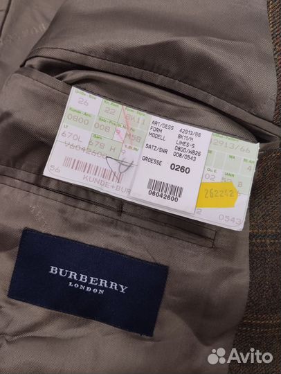 Шерстяной пиджак Burberry оригинал