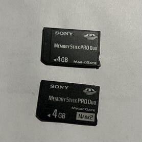 Карточка памяти sony Memory Stick produo 4gb,2шт