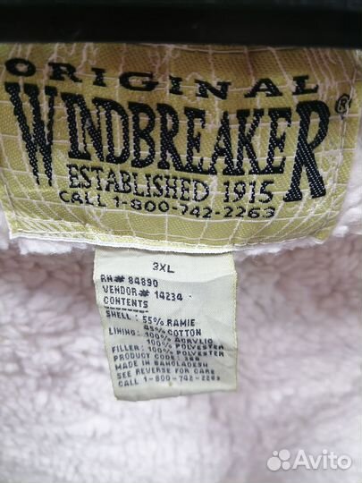 Тёплая рубашка на меху Windbreaker 3XL