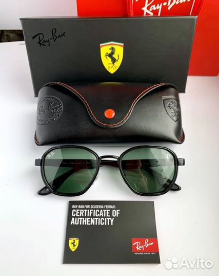 Очки ray ban ferrari зеленые