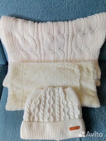 Комплект шапка и снуд женский