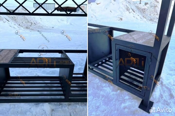 Мангал с крышей 