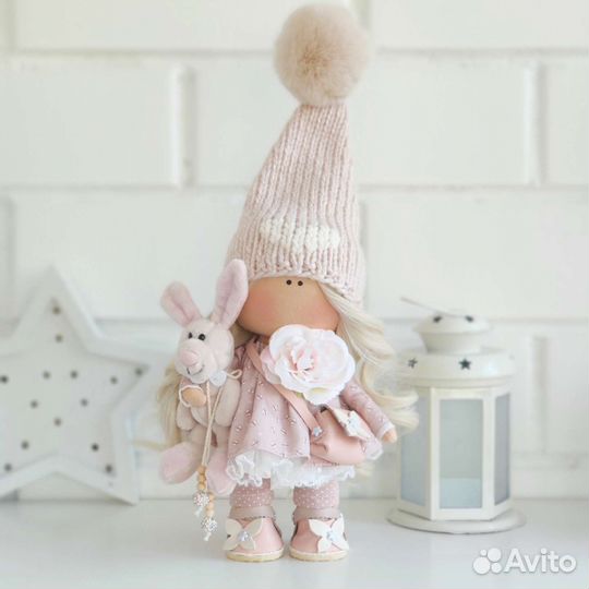 Кукла интерьерная текстильная ручной работы тильда