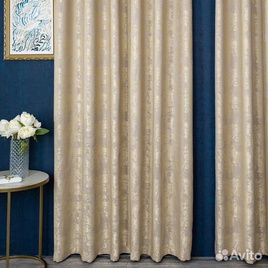 Шторы мрамор Зарина Золото