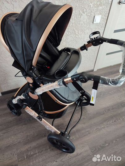 Коляска 3 в 1 эко кожа новая