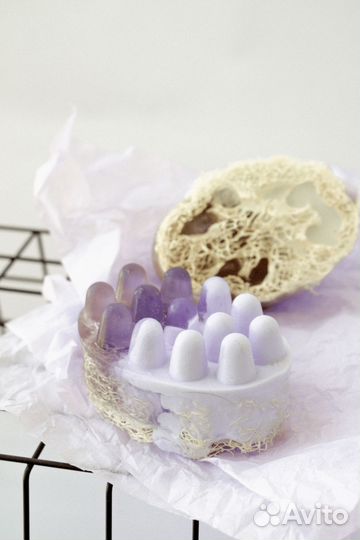 Массажное мыло с люфой ручной работы