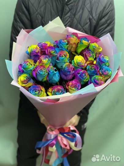 Радужные розы Эквадорские