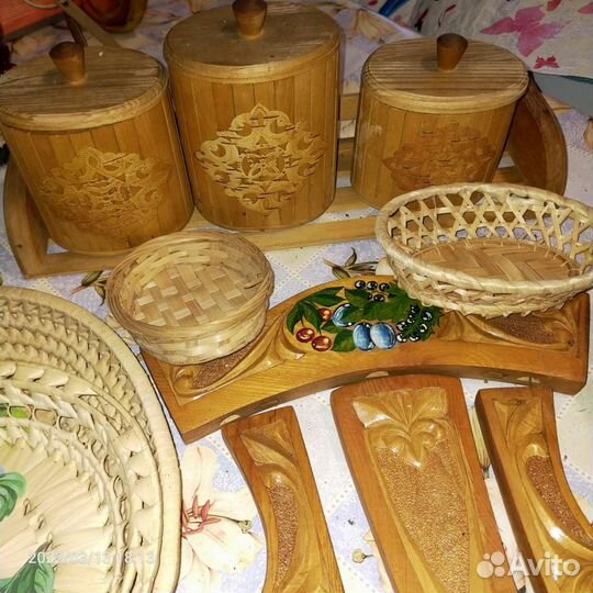 Плетёная, деревянная посуда