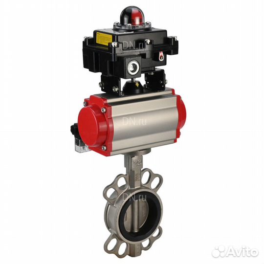 Затвор дисковый поворотный DN.ru WBV3232N-2W-Fb Ду50 Ру16, корпус - нержавеющая сталь 316L, диск - н