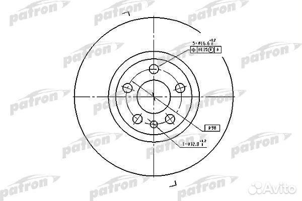 Patron PBD2716 Диск тормозной передн citroen evasi