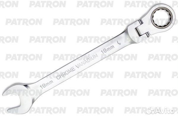 Patron P-75719F Ключ комбинированный трещоточный с