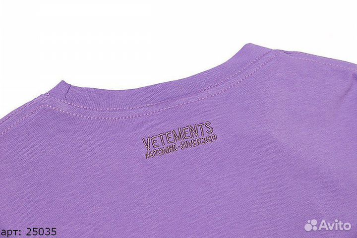 Футболка Vetements vintage сиреневая