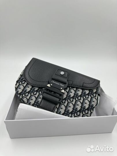 Сумка Dior Mini Saddle через плечо мужская новая