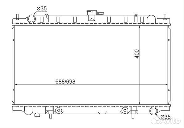 Радиатор двигателя Nissan Cefiro A32 VQ20DE