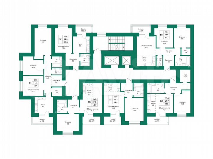 3-к. квартира, 54,7 м², 8/10 эт.