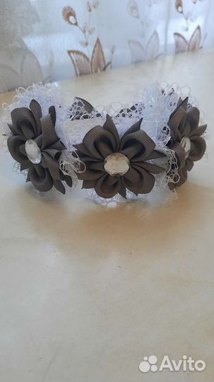 Бантики ручной работы на резинке на гульку -шишку