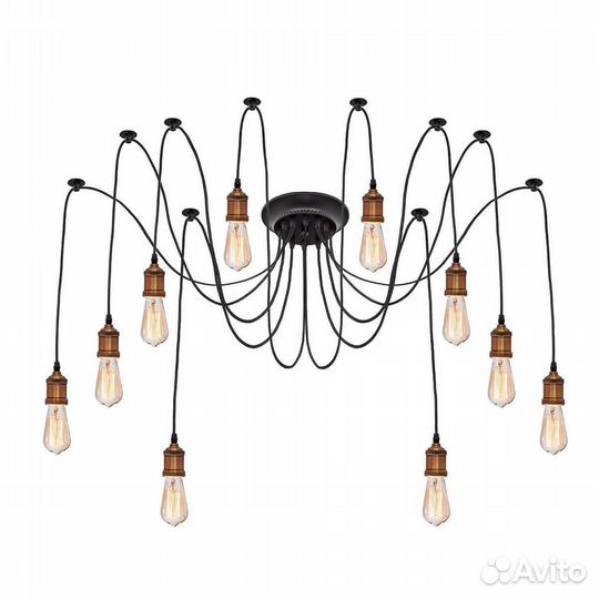 Люстра подвесная паук лофт