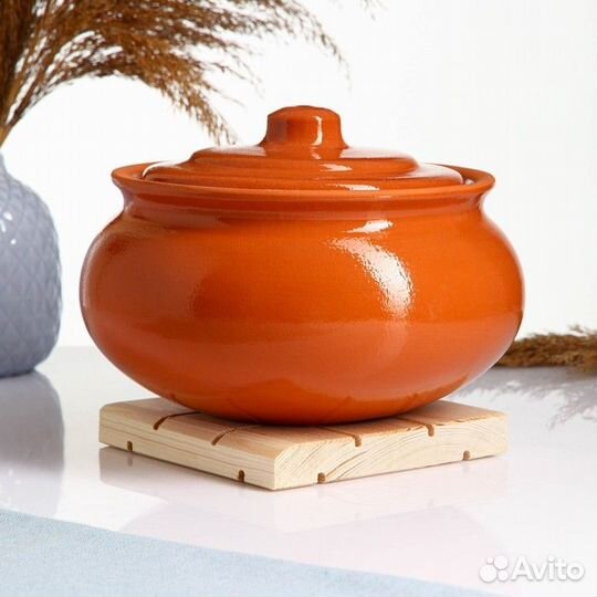 Супница 'Вятская' с деревянной подставкой, 2,5л, т