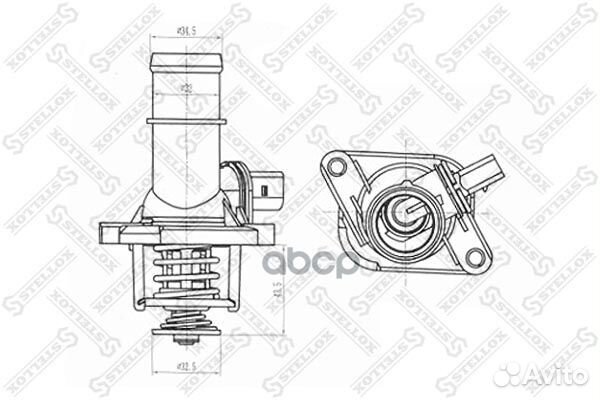 23-40037-SX термостат Audi A3, VW Bora/Golf/Pa