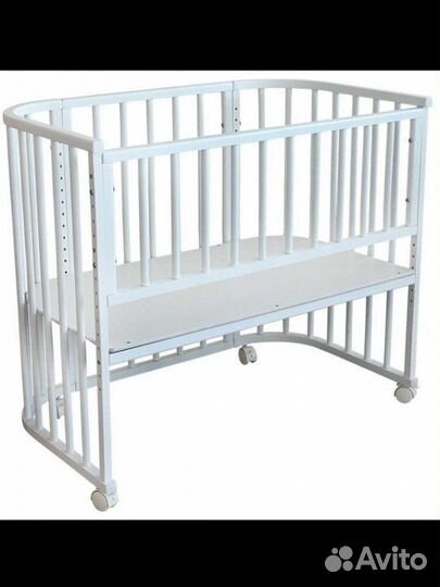 Детская приставная кровать с матрасом