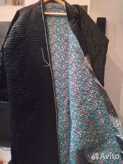 Халат велюровый,стеганный теплый