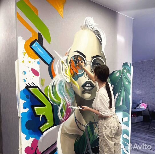 Роспись стен / граффити оформление фасада