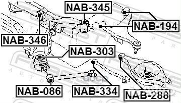 Сайлентблок задней балки (гидравлический) NAB-346