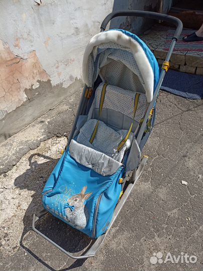 Зимние санки - коляска детские Nika