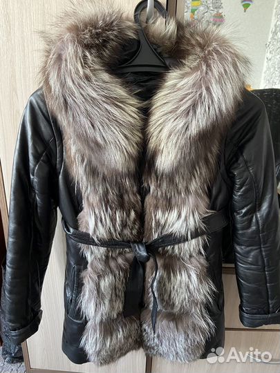 Кожаная куртка зимняя