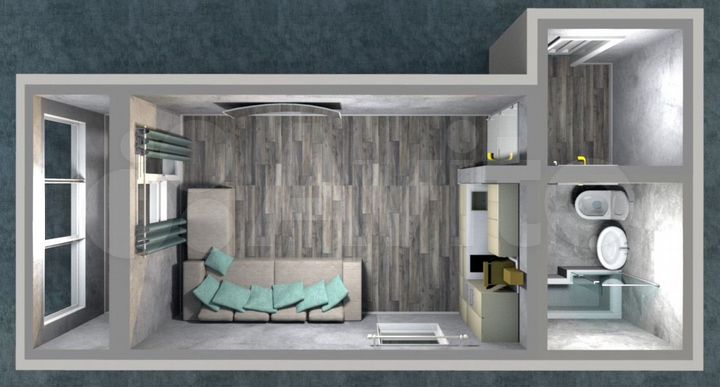 Квартира-студия, 26,7 м², 4/16 эт.