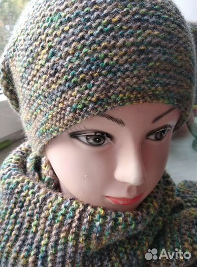 Комплект шапка и шарф женский