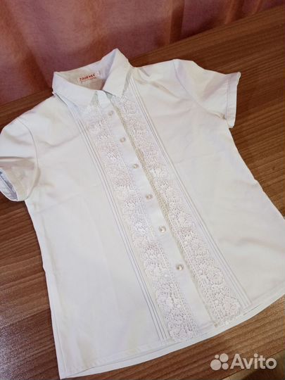 Блузка-рубашка для девочки,146 размера