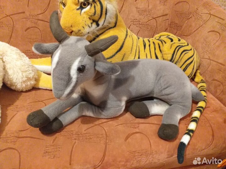 Мягкие игрушки Тигр козлик собака