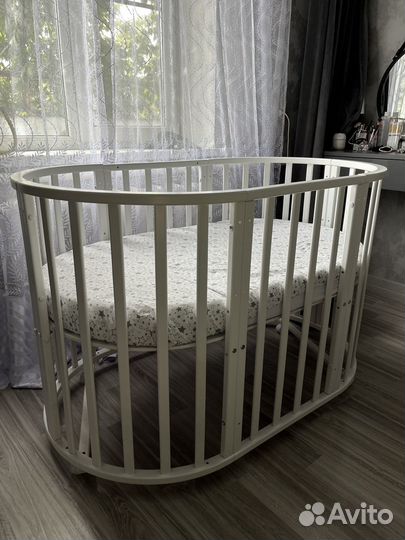 Детская кровать трансформер круглая