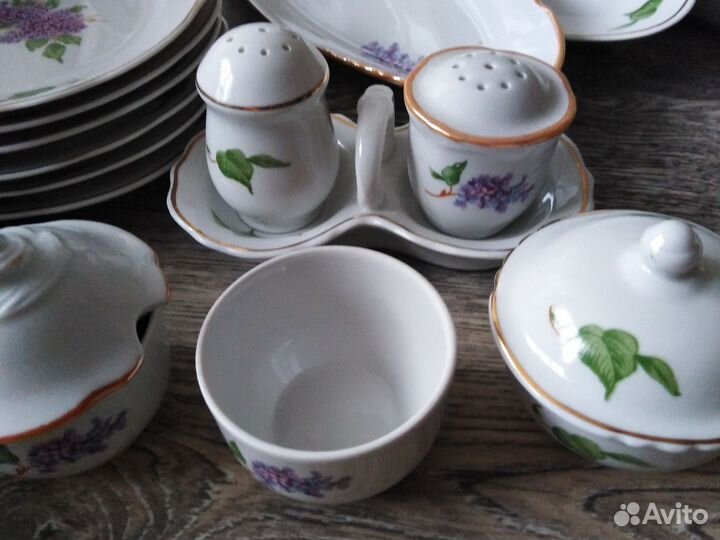 Столовый сервиз СССР сирень
