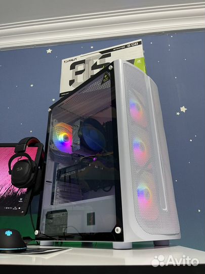 Мощный пк Ryzen 7 2700/RTX3050/16GB/SSD со столом