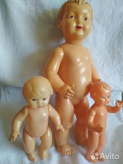 Кукла СССР. Целлулоидный пупс. 5 штук