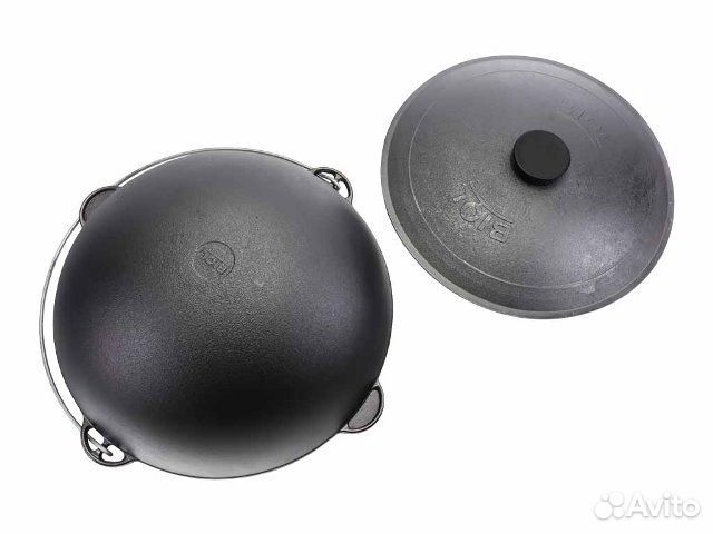 Казан чугунный с крышкой, Биол 0922, 22 л