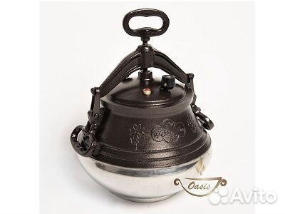 Казан-скороварка 10л афганский с ручками двухцветн