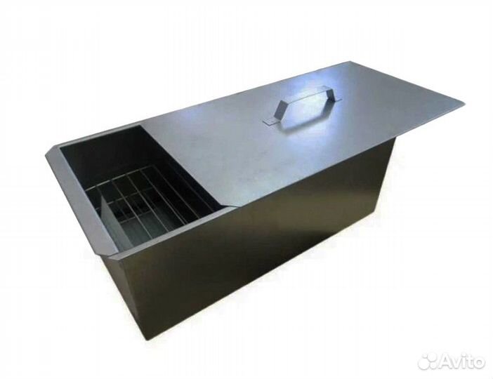 Новая коптильня 420х270х175 мм, сталь 0,5 мм