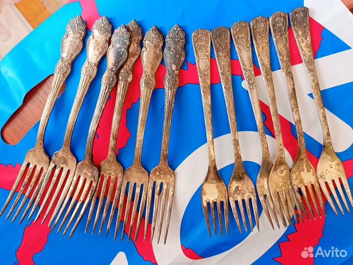 Ложки и вилки мельхиор