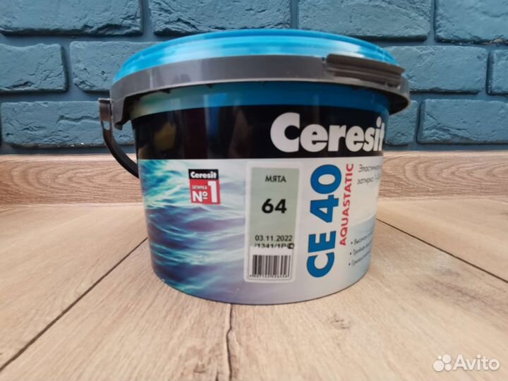Затирка ceresit ce 40 aquastatic мята 2кг