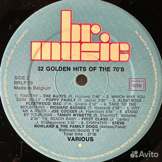 Сборник Golden Hits Of The 70s 2LP (1985г.)