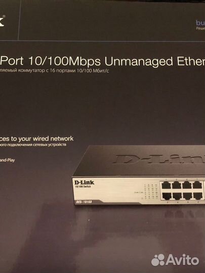 Коммутатор D-Link DES-1016D/H1A, 358778, черный
