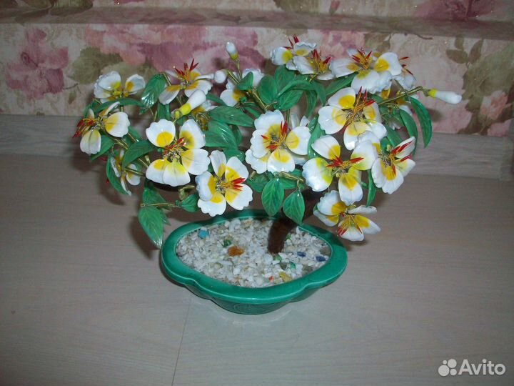 Цветочное дерево Лэмпворк цвет.стекло