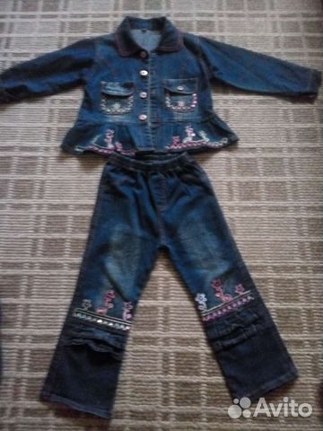 Джинсовый костюм для девочки 116 122