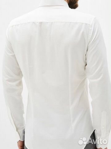 Рубашка белая мужская под шелк не мнется